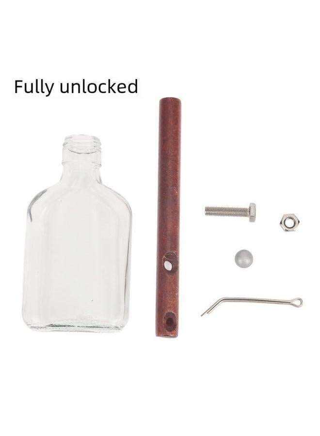 Creative Glass Bottle Unlock Unbuckle Art Decoration Take Stick High Difficulty Burning Brain Decompression Educational Toy-Color:Creative  - Image 5