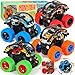 SevenQ Monster Truck Toys Cars for Boys 4 Pack Race Cars Party Favors for Kids Push and Go Flip Stunt Pull Back Cars Toddler Toys Classroom Prizes Christmas Goodie Bag Stuffers Birthday Gifts - Image 2