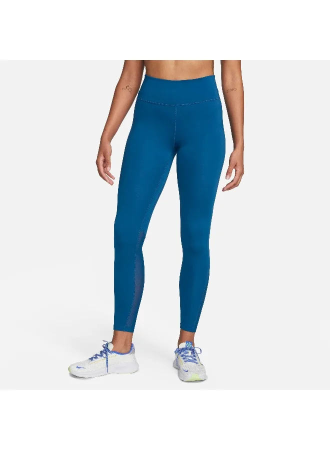 Nike Women's One Mid-Rise 7/8 Mesh-Panelled Leggings