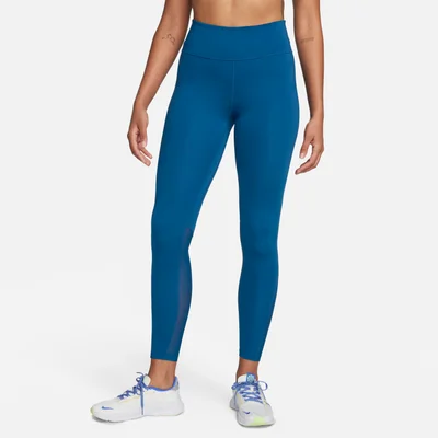 Nike Women's One Mid-Rise 7/8 Mesh-Panelled Leggings