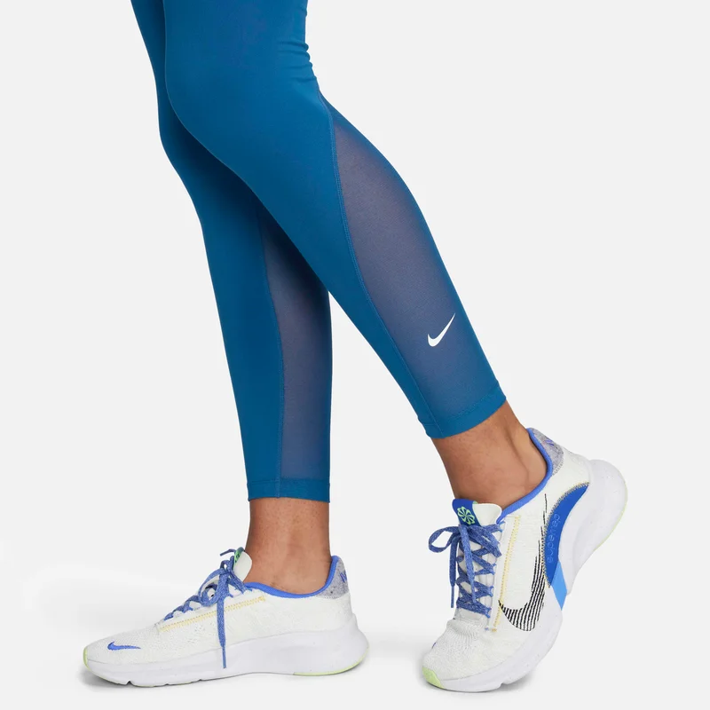 Nike Women's One Mid-Rise 7/8 Mesh-Panelled Leggings