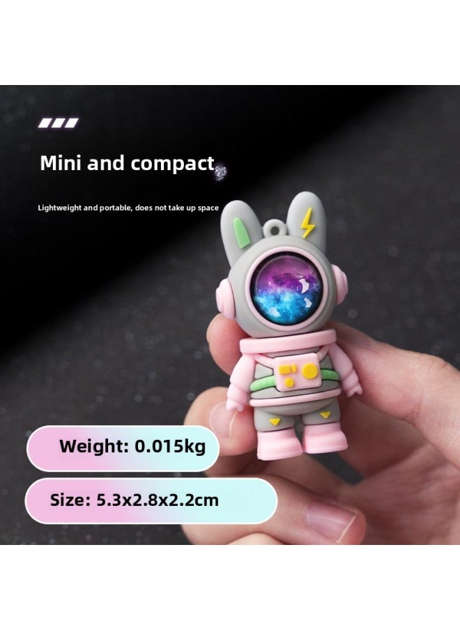 Pvc Creative U Disk High Speed Mini Cartoon Doll U Disk Enterprise Logo Bidding Gift U Disk Mobile Phone U Disk Wholesale-Color:Lead Gray Lightning Rabbit-Capacity:128GB  - Image 3