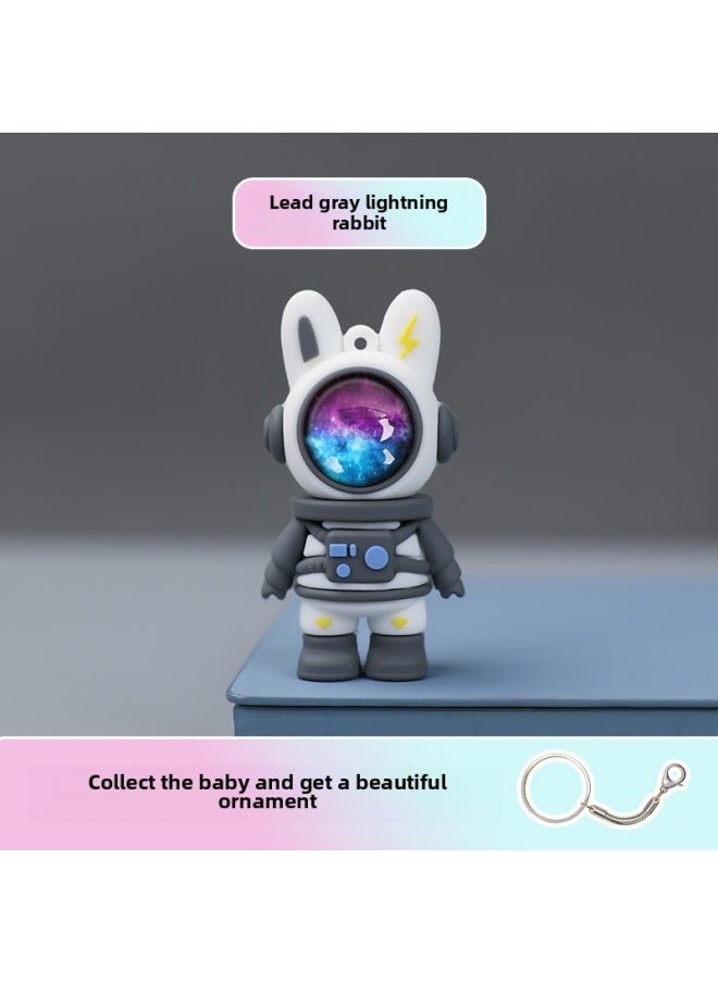 Pvc Creative U Disk High Speed Mini Cartoon Doll U Disk Enterprise Logo Bidding Gift U Disk Mobile Phone U Disk Wholesale-Color:Lead Gray Lightning Rabbit-Capacity:128GB  - Image 1
