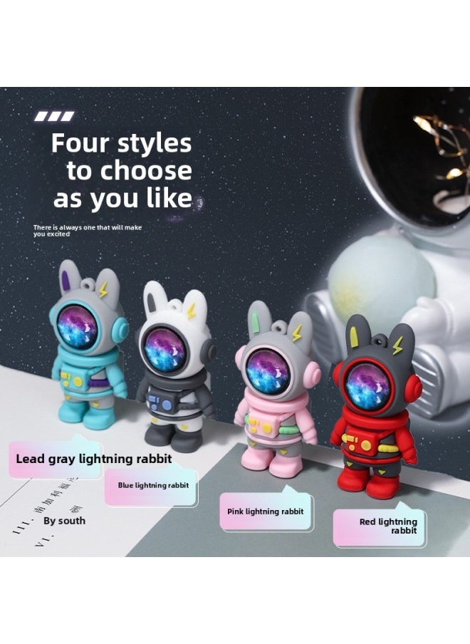 Pvc Creative U Disk High Speed Mini Cartoon Doll U Disk Enterprise Logo Bidding Gift U Disk Mobile Phone U Disk Wholesale-Color:Lead Gray Lightning Rabbit-Capacity:128GB  - Image 4