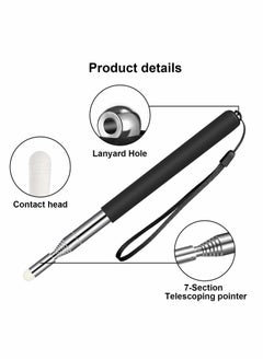 KASTWAVE Retractable Teaching Pointer Presenter Whiteboard Pointer and Lanyards with 6 Pieces Extra Felt Nibs  - Image 4