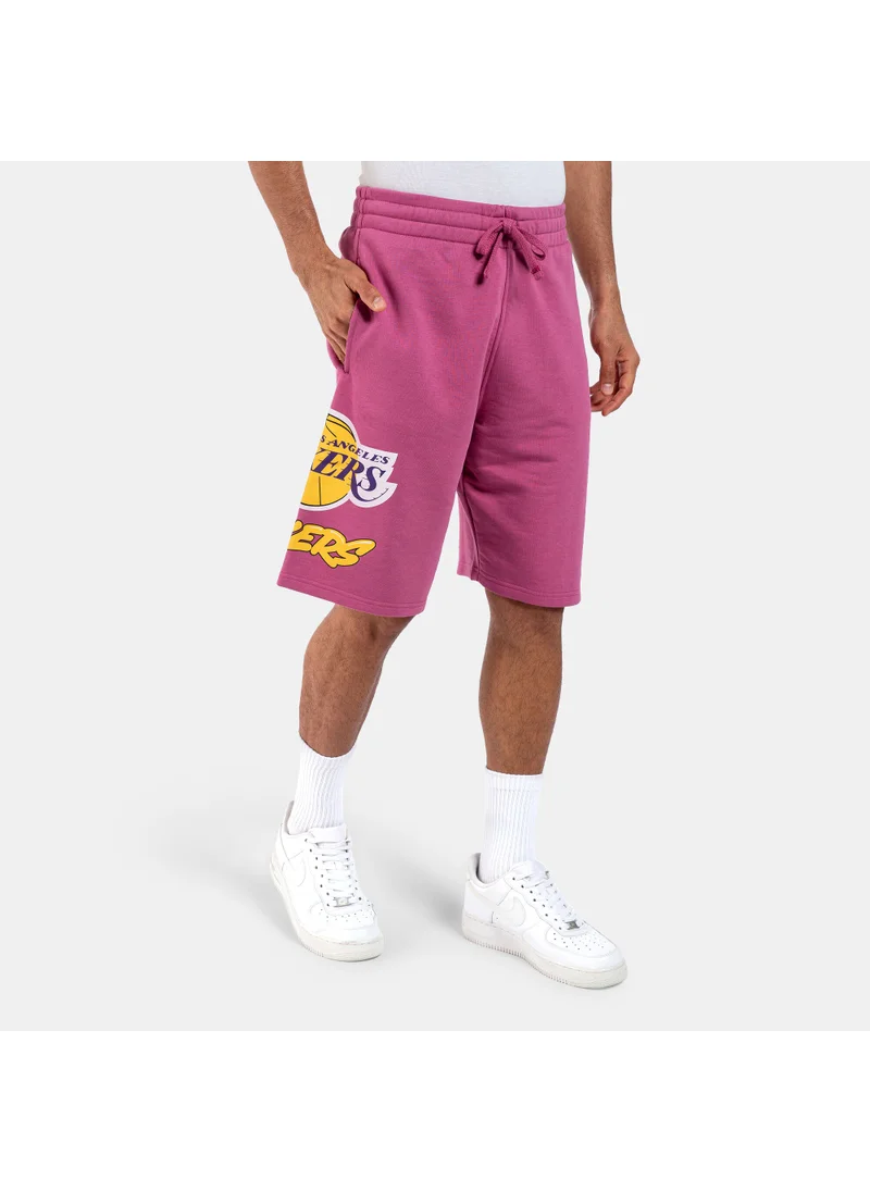 نيو ايرا Men's NBA Los Angeles Lakers Bubble Script Shorts