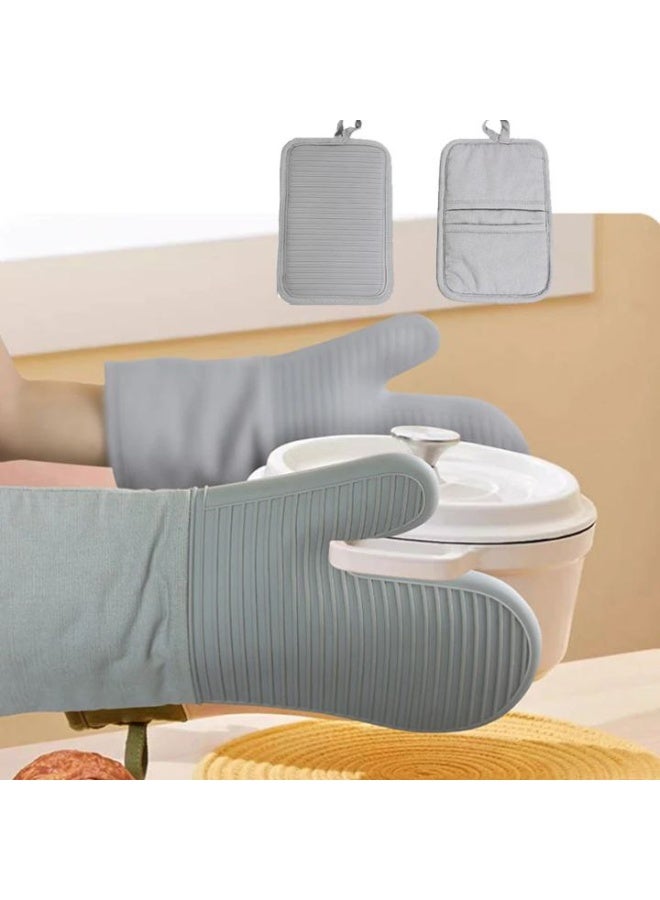 ناما جوانتي فرن مخطط ومقاوم للحرارة مع بطانة سيليكون، لون رمادي - Image 1