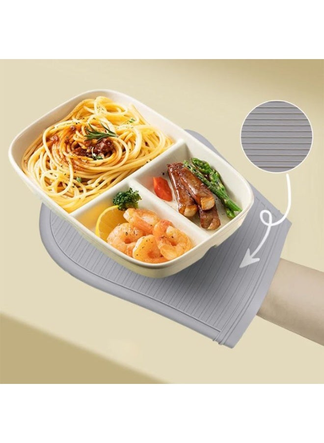 ناما جوانتي فرن مخطط ومقاوم للحرارة مع بطانة سيليكون، لون رمادي - Image 3