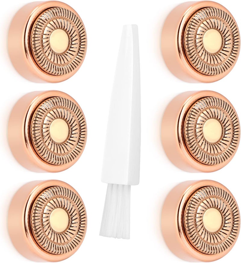 Facial Hair Remover Replacement Heads Generation 2 Double Halo Replacement Heads for Finishing Touch Facial Hair Removal for Women 18K GoldPlated Replacement Heads for Facial Hair Remover 6 PCS