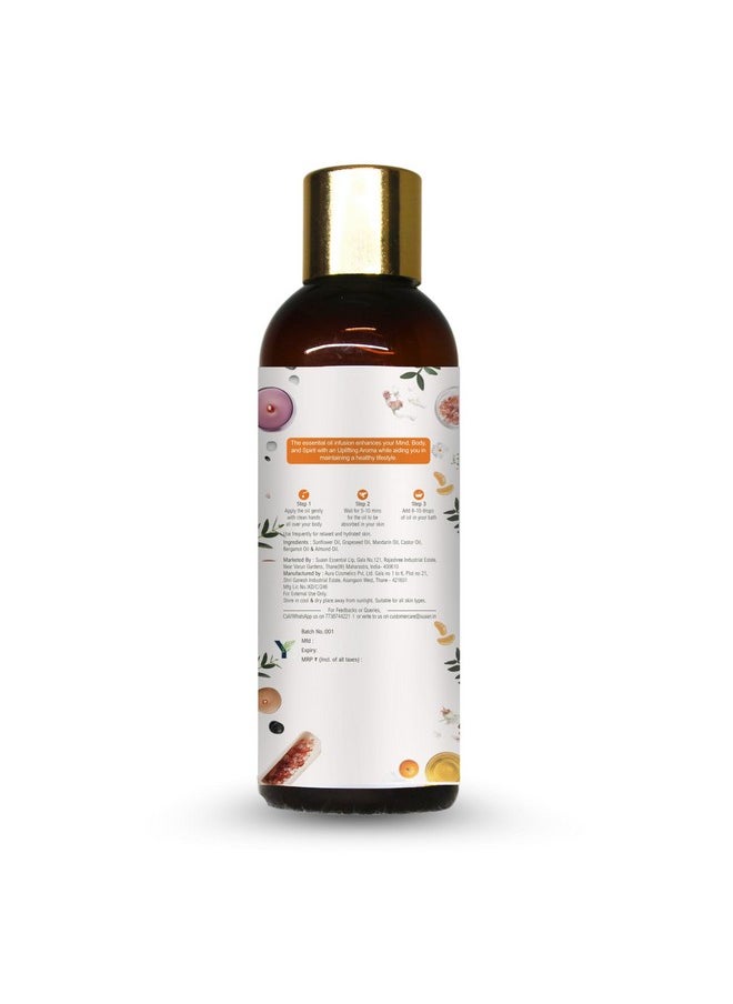 يوانا زيت الاستحمام والجسم المريح من Yuana Aroma | للاسترخاء وتحسين النوم وتوحيد لون البشرة | تجربة تشبه المنتجعات الصحية في المنزل | طبيعي 100% | زيت اللوز وزيوت اليوسفي والبرغموت العطرية | 100 مل  - Image 2