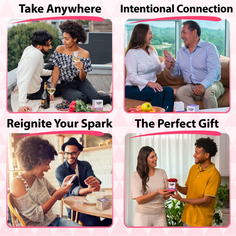TALKING POINT CARDS 200 Couples Conversation Cards - Dating Card Game for Adults - Enjoy Better Relationships and Deeper Intimacy - Fun Couples Game for Date Night  Valentine Card Games for Couples - Image 5