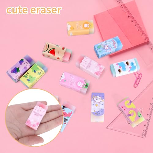 DODHEG 24 Pcs Eraser Fruit Eraser for Articles Prizes Gifts Party Favors - Image 3