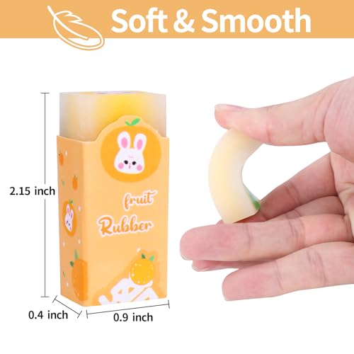 DODHEG 24 Pcs Eraser Fruit Eraser for Articles Prizes Gifts Party Favors - Image 2