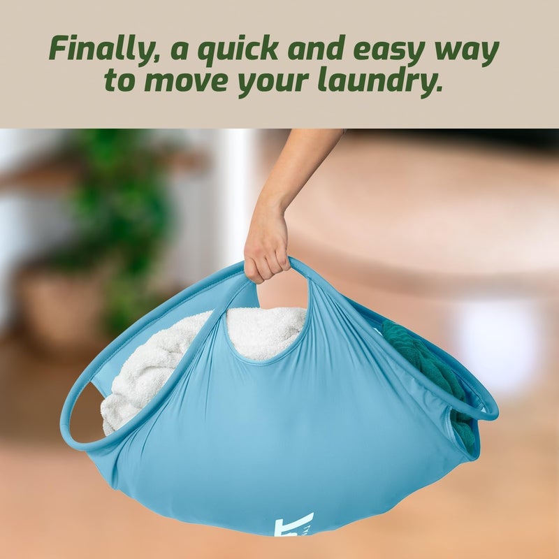 Laundry Turtle Collapsible Laundry Basket | Revolutionary Foldable Laundry Hamper | Innovative Laundry Basket for Dirty Clothes Washing & Dryer Removal Portable Laundry Grabber (Aqua, Large) - Image 3