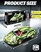 Nueris 118 Technic Super Sports Cars Model Sets 586 PCS Green MOC Building Block Car Raceing Engineering Toys Gift Idea for Adults Boys Girls for Play and Display Collection - Image 4