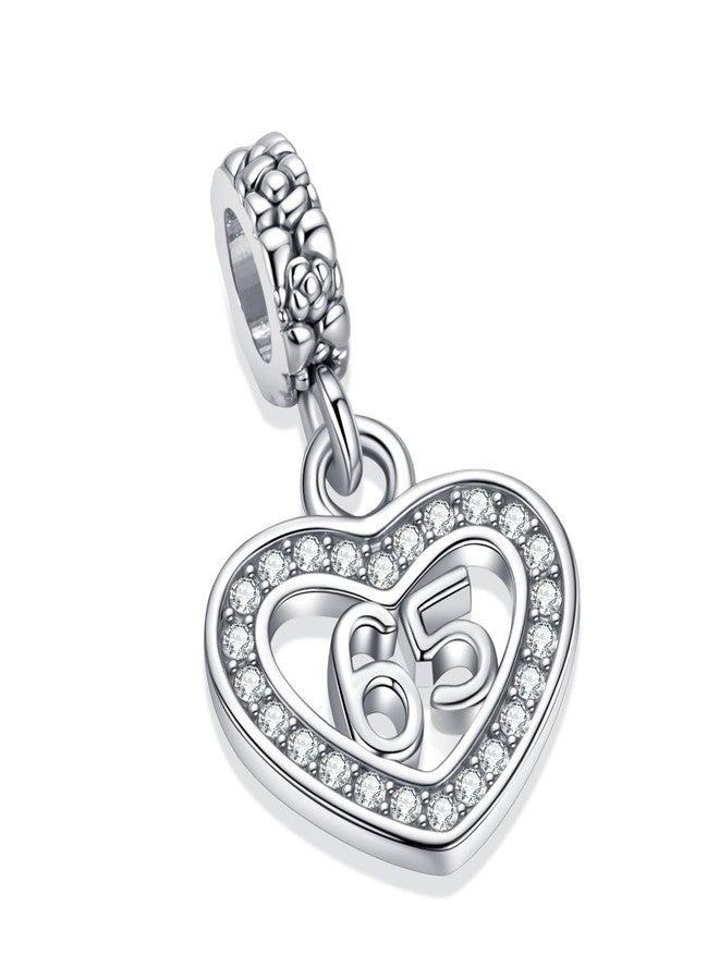 SBI Jewelry 65 Birthday Charm for Pandora Charms Bracelets Heart Number 65 Gift for Women Grandmother Birthday Jewelry Gift - Image 2