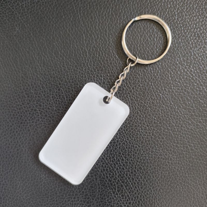 New Thermal Transfer Acrylic Key Chain Sublimation Blank Key Chain Single Side Diy Printing - Image 2