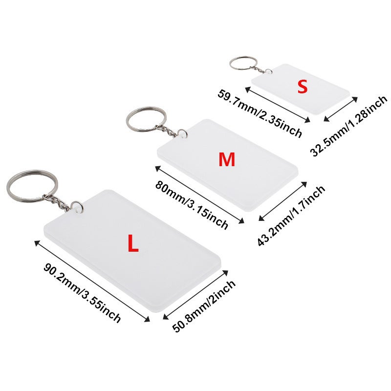 New Thermal Transfer Acrylic Key Chain Sublimation Blank Key Chain Single Side Diy Printing - Image 4