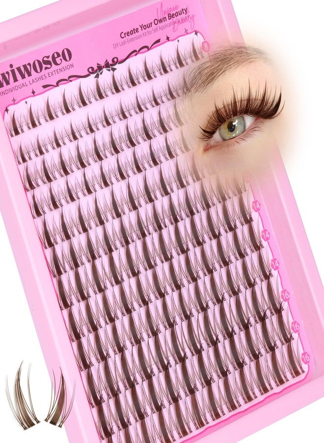 wiwoseo Brown Lash Clusters Manga Eyelash Clusters Brown Lashes Clusters Spikes Lash Clusters Eyelash Extensions Anime Cluster Lashes Fairy Eyelash Clusters Spiky Individual Lashes for Beginners - Image 1