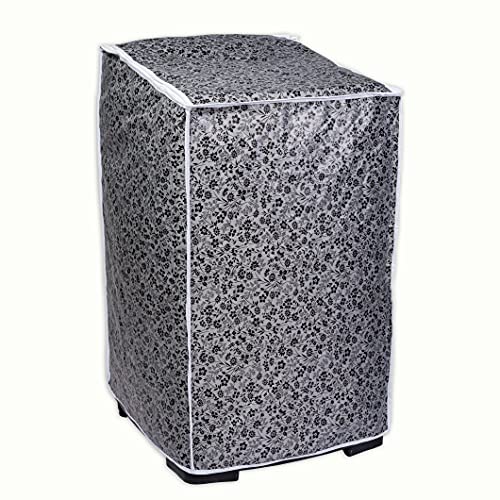 Vintage Pro Washing Machine Cover Suitable for Top Load Whirlpool 360° Back Panel 8 Kg, 8.5 Kg, 9 Kg, 9.5 Kg, 10 Kg (66cmsX63cmsX106cms, Black & Grey) - Image 4