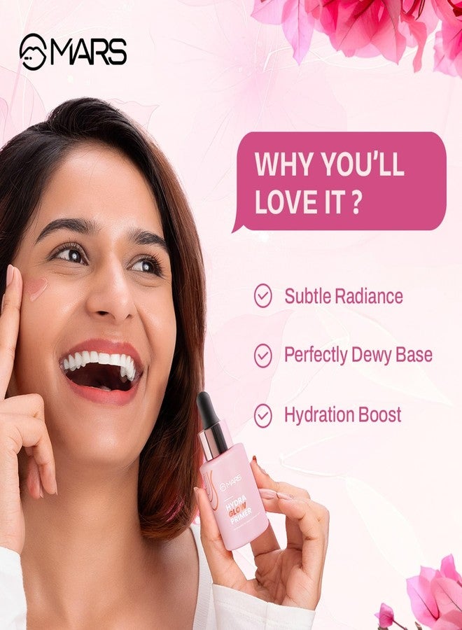 MARS Hydra Glow Primer for Face Makeup (30ml) | Nourishes Skin with Hyaluronic Acid, Argan oil, Aloevera Extract & Chamomile Water | Subtle Radiance | Dewy Base & Moisturization - Image 2