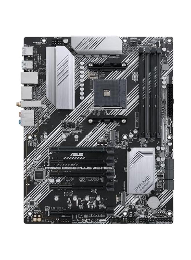 Arabest Advanced B550-PLUS AC-HES AMD AM4 ATX Motherboard for 3rd Gen Ryzen CPU (Dual M.2, PCIe4.0, WIFI5, 1Gb Ethernet, SATA 6 Gbps, USB 3.2 Gen 2 Type-C, Front USB 3.2 Gen 1 Type-C, CEC Tier II Ready)  - Image 1