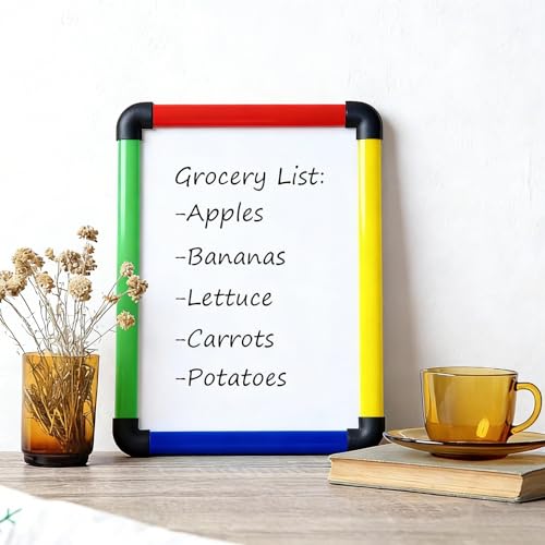 VIZ-PRO Small Board/Writing Whiteboard/Dry Erase Board, Colored Frame,12" X 8" - Image 4