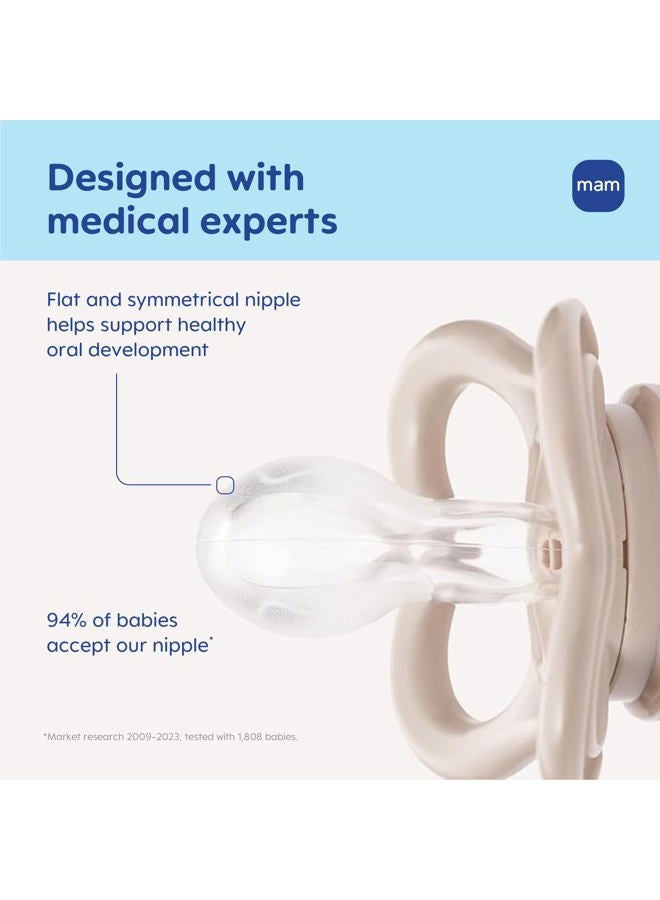 MAM Air Matte Pacifiers, for Sensitive Skin, Best Pacifier for Breastfed Babies, Baby Boy Pacifiers, 16+ Months, 4 Count - Image 2