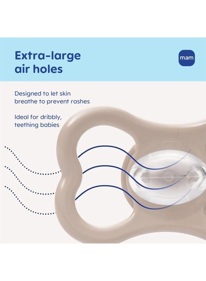MAM Air Matte Pacifiers, for Sensitive Skin, Best Pacifier for Breastfed Babies, Baby Boy Pacifiers, 16+ Months, 4 Count - Image 3