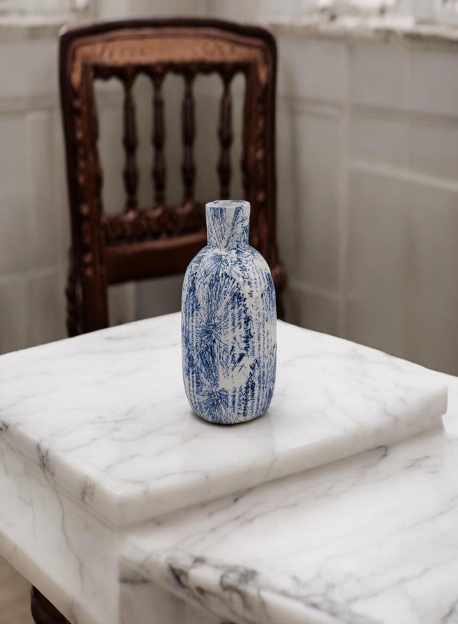 The Pottery Muse Ceramic Vase for Home Decoration, Small Cobalt Touch Ceramic Flower Vase, Dark Blue, Home Decor Accent with Unique Glazed Finish, Perfect for Living Room, Office or Gift - Image 5