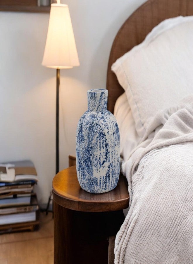 The Pottery Muse Ceramic Vase for Home Decoration, Small Cobalt Touch Ceramic Flower Vase, Dark Blue, Home Decor Accent with Unique Glazed Finish, Perfect for Living Room, Office or Gift - Image 4