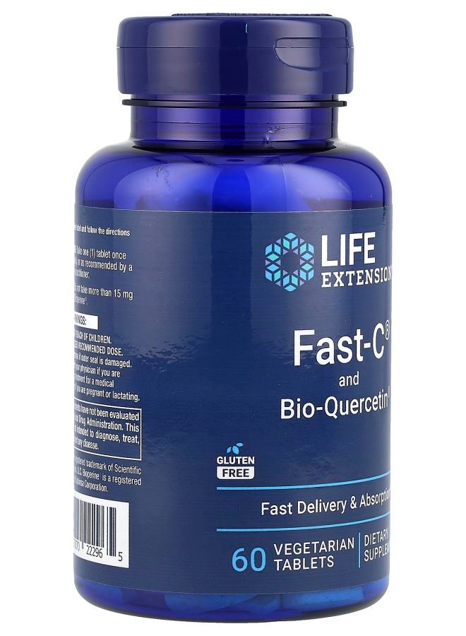 Life Extension Fast-C® and Bio-Quercetin® 60 Vegetarian Tablets - Image 2