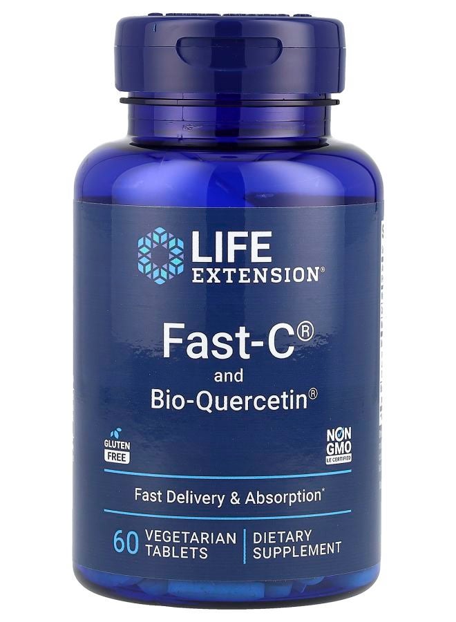 Life Extension Fast-C® and Bio-Quercetin® 60 Vegetarian Tablets - Image 1