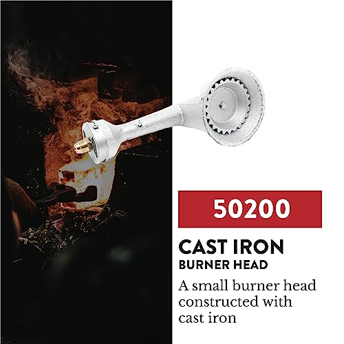 GasOne Propane High Pressure Cast-Iron Round Burner Head with Brass Fitting Orifice - Image 3