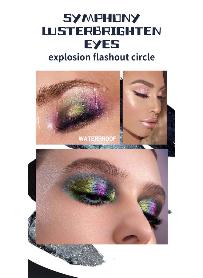 OCHEAL Eye Shadow，5 Color Eyeshadow Palette: Punk, Metallic Shimmer, Matte, Smoky Makeup-Starlight Shine Eyeshadow Palette - Image 5