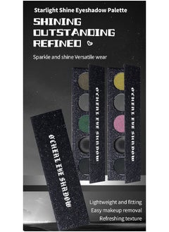 OCHEAL Eye Shadow，5 Color Eyeshadow Palette: Punk, Metallic Shimmer, Matte, Smoky Makeup-Starlight Shine Eyeshadow Palette  - Image 4