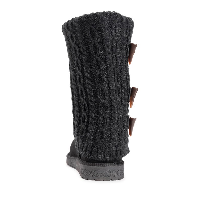 MUK LUKS Women's Cheryl Boots, Jet Black, 8 - Image 3