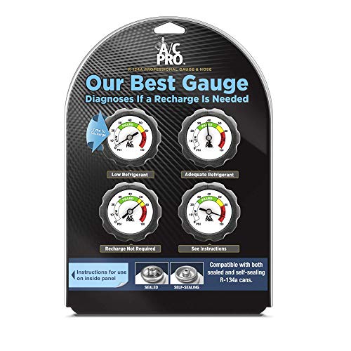 Interdynamics مجموعة أدوات إعادة شحن مكيف الهواء InterDynamics AC Pro مع مقياس وخرطوم مبرد R134A، قابلة لإعادة الاستخدام، 24 بوصة، 4 عبوات، ACP410-4-4PK - Image 2