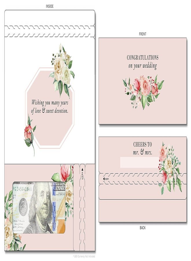 ZipGifts Wedding Card | Zip-Open Money Holder w/Clear Plastic Window for Cash, Check, & Gift Card (Cheers to Mr & Mrs - Image 2
