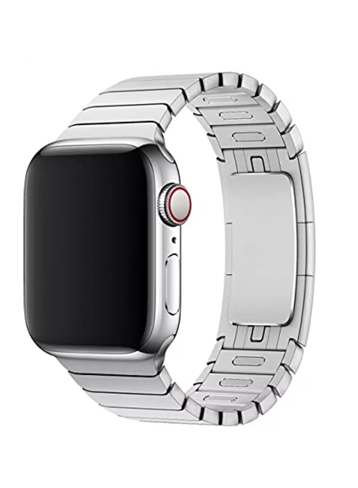 Devia Elegant Series Watch Band Compatible with Apple Watch 42/44mm / Water-Resistant / Replacement Wrist Band Strap Suitable for Apple Smart Watch in 5 Generation (1/2/3/4/5) - Silver - Image 2