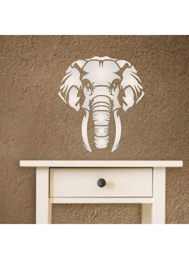Usnyabni Stencils for Walls: Elephant Head Stencil, 6.5 x 7.5 inch (M) - African Big Five Animal Wildlife Stencils for Painting Template  - Image 4