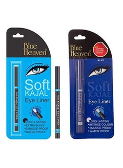 Blue Heaven Combo Of Soft Kajal ( Black) & Soft Kajal ( Blue )  - Image 1