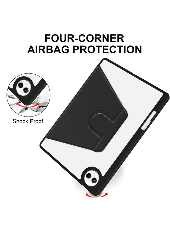 general Case Compatible with Huawei MatePad Pro 12.2 inch 2025 Tablet Leather Case with Auto Wake/Sleep, 360° Rotating Stand Acrylic Clear Back Cover Built-in Pencil Holder - Image 5