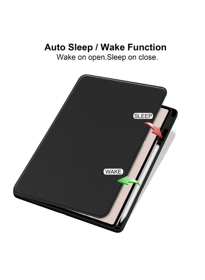 general Case Compatible with Huawei MatePad Pro 12.2 inch 2025 Tablet Leather Case with Auto Wake/Sleep, 360° Rotating Stand Acrylic Clear Back Cover Built-in Pencil Holder - Image 2