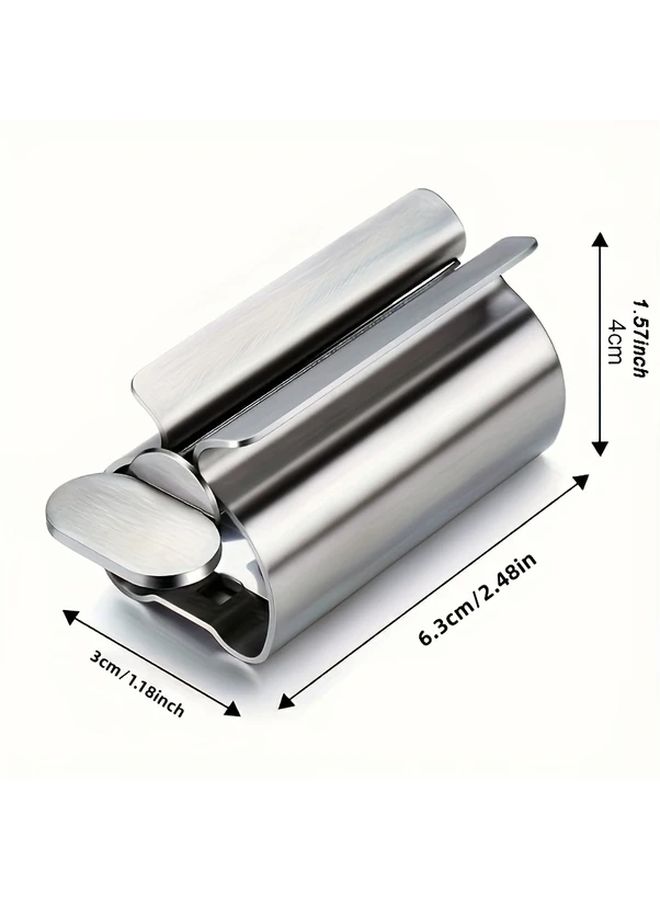 304 Stainless Steel Toothpaste Squeezer Easy Roll Durable Smooth Hygienic Labor Saving Tube Wringer For Bathroom 6.8cm X 3cm - Image 1