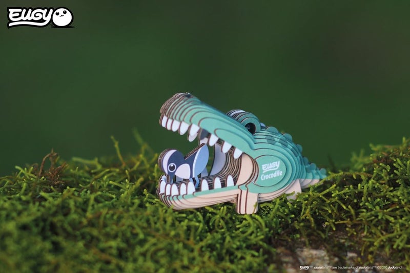 EUGY Spec upgraded improved quality Eugy Crocodile 3D Puzzle - 22 Piece Eco-Friendly Educational Toy Puzzle for Boys, Girls & Kids Ages 6+ Slow wear optimized quality - Image 5