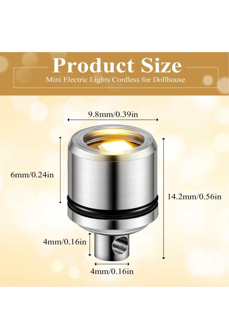 كابتن تيك 50Pcs Mini Electric Lights Cordless Battery Operated Warm White Small Non Blinking LED Light for DIY Dollhouse Balloon Lantern Party Accessories - Image 3