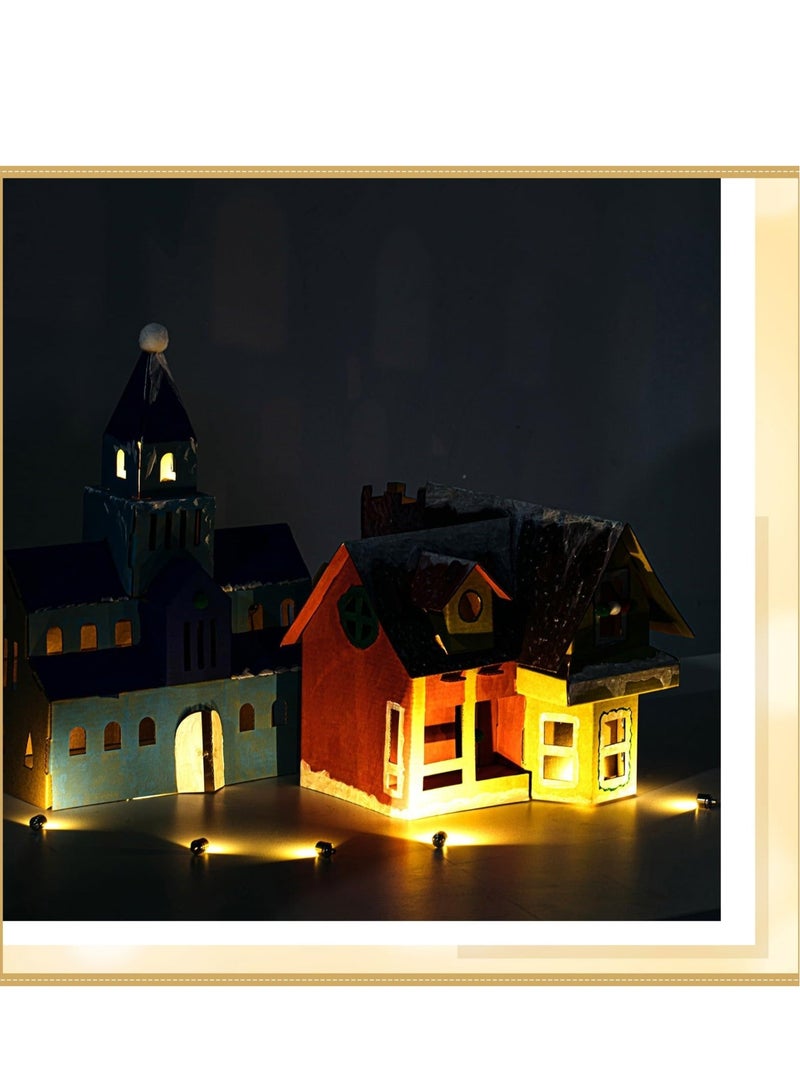 كابتن تيك 50Pcs Mini Electric Lights Cordless Battery Operated Warm White Small Non Blinking LED Light for DIY Dollhouse Balloon Lantern Party Accessories - Image 4