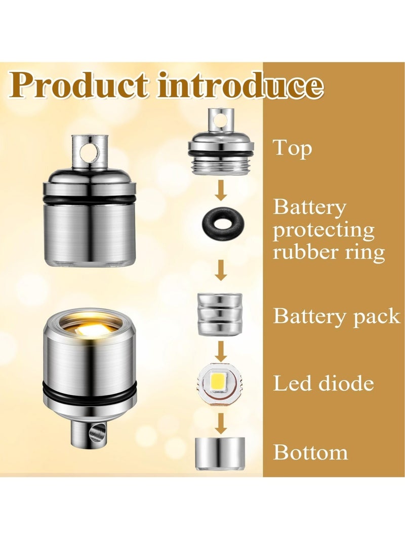 كابتن تيك 50Pcs Mini Electric Lights Cordless Battery Operated Warm White Small Non Blinking LED Light for DIY Dollhouse Balloon Lantern Party Accessories - Image 5