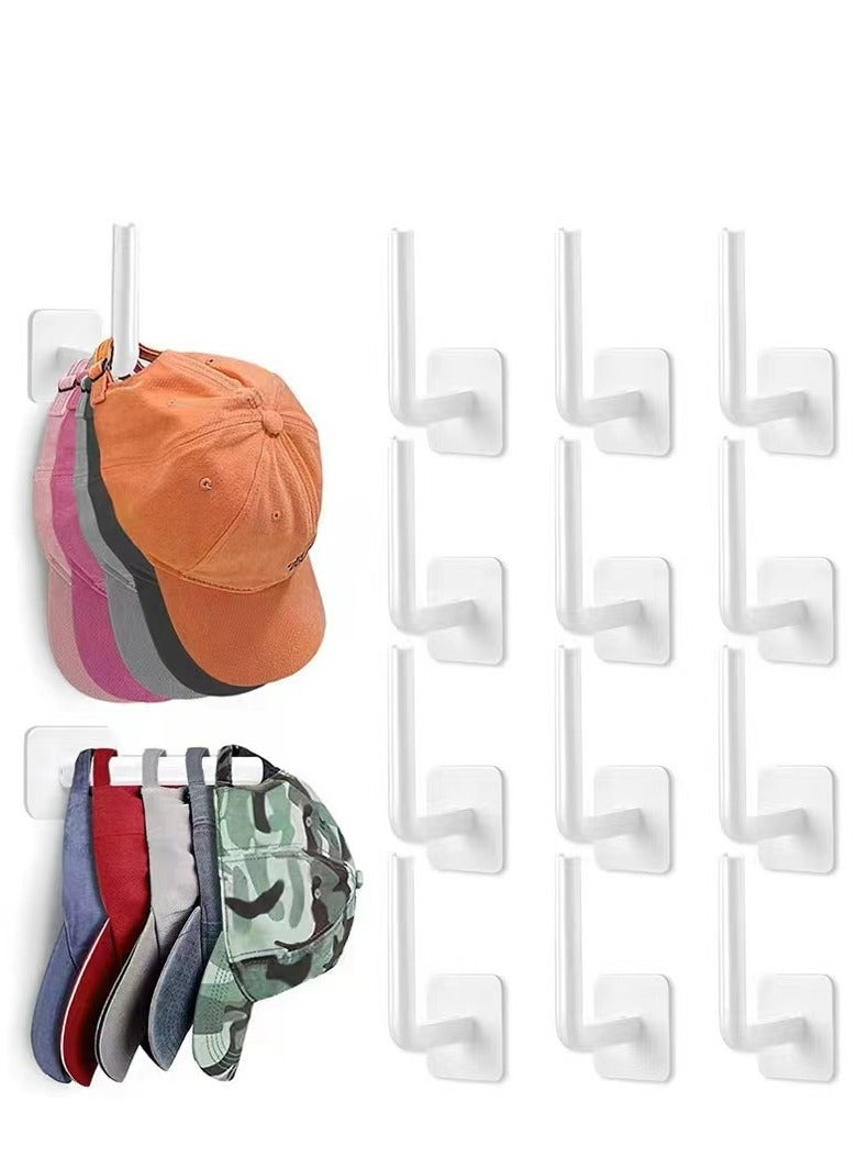 Oasisgalore 12 Pcs Hat Rack for Wall Hat Organizer，Hat Storage Organizer Hanger for Baseball Caps  - Image 1